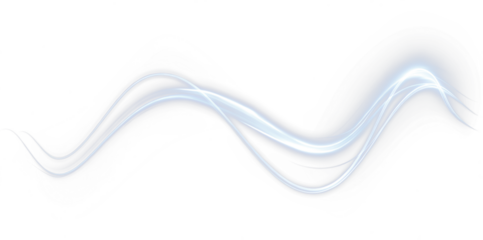 Abstract blue wave PNG overlay with smooth flowing lines and soft gradients, ideal for creative design projects, backgrounds, and artistic compositions