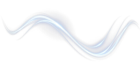 Abstract blue and white wave PNG overlay, featuring smooth flowing lines and soft gradients, perfect for creative design projects and enhancing visual storytelling with copy space