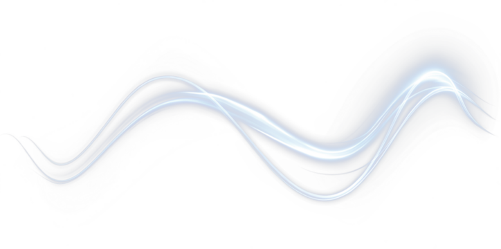 Abstract blue wave PNG overlay with smooth flowing lines and soft gradients, ideal for creative design projects, backgrounds, and artistic compositions