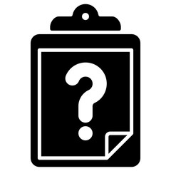 clipboard question solid icon
