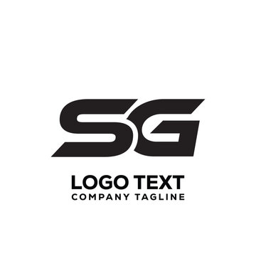 sg or sg letter logo design