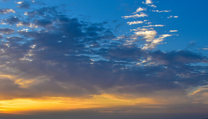 Morning Sun Rays Through Soft Cloud Layers