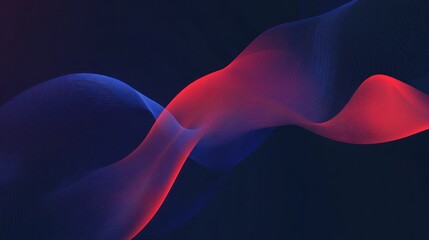 Fototapeta premium Abstract Wave Pattern with Dynamic Red and Blue Color Gradient