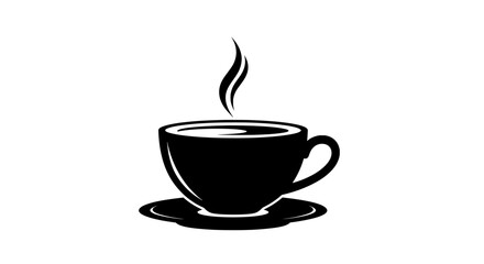 Coffee cup with steam icon