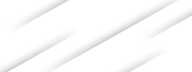Minimalistic abstract background featuring diagonal white stripes with soft shadows with subtle gradients on a clean white surface. Sense of depth and smooth texture of geometric alignment