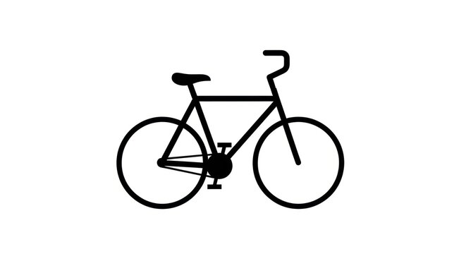 Simple bicycle illustration on a white background for various uses. - Powered by Adobe