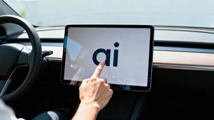 Artificial Intelligence Displayed on Car Infotainment System