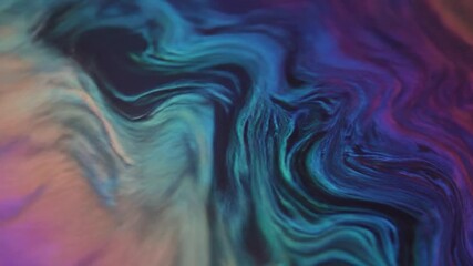 Abstract, iridescent surface with swirling colors and a liquid, textured effect - Powered by Adobe