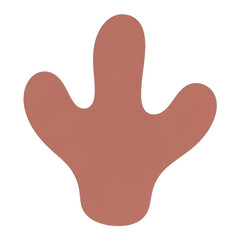 Obraz premium Illustration of a saguaro cactus isolated on transparent background in terracotta