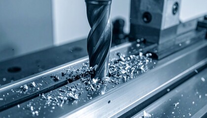 Metal Drilling in Progress.