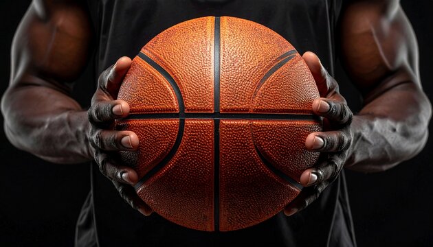 Basketball Player Holding Ball.
