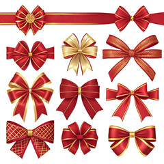 Set of red bows