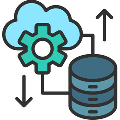 Cloud Database Icon