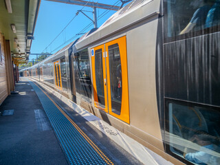 5 November 2025 passenger Train going through Summer Hill train station a suburban Sydney train Station NSW Australia