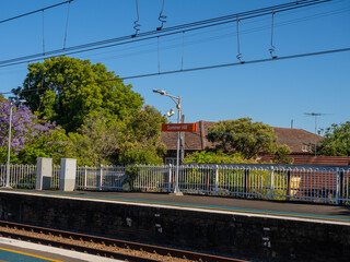 5 November 2025 passenger Train going through Summer Hill train station a suburban Sydney train Station NSW Australia