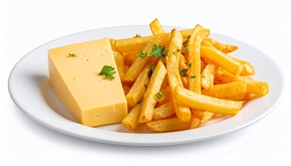 Fries and Cheese Plate.