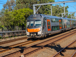 5 November 2025 passenger Train going through Summer Hill train station a suburban Sydney train Station NSW Australia