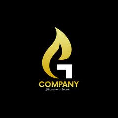 Sleek golden G lettermark logo design for creative agency or consulting firm with modern and memorable branding