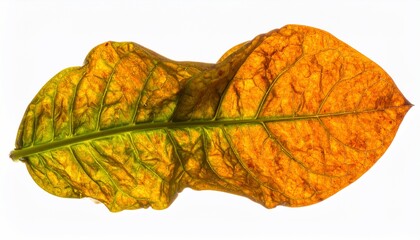 Autumn Leaf on White.