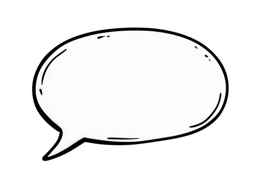 Comic speech bubble icon having transparent background