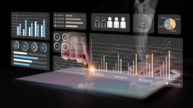 Modern dashboard interface showing performance metrics, data charts, and trend analysis for product tracking, reporting, and business intelligence. Parse