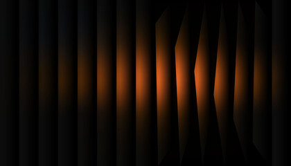 Orange Glow Light Stripes — 3D Abstract Gradient Background