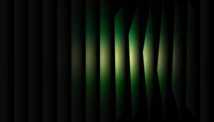 Dark Green Neon Stripes Background — Glowing Gradient Lines