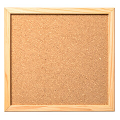 Fototapeta premium Empty rectangular natural cork bulletin board with a light wood frame