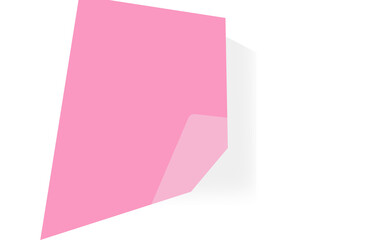 The peeling corner of the pink sticker