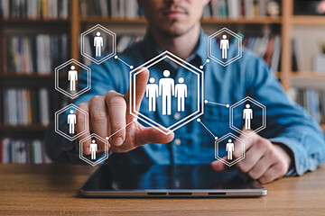 Human resources management software for team collaboration and employee network development tools