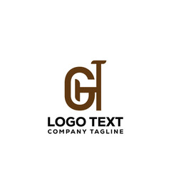 ght or ght letter logo design