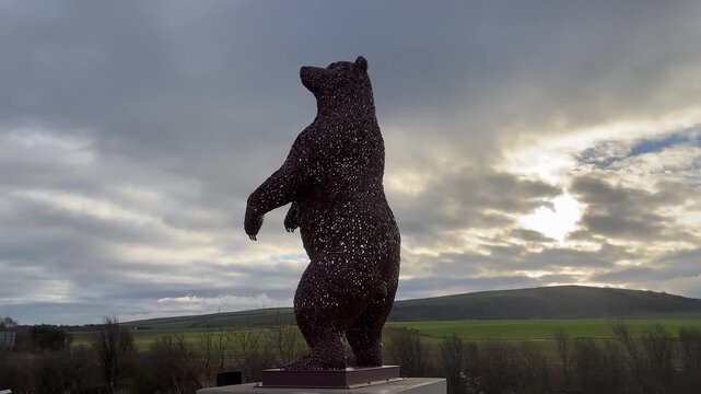 The Dunbear, bear statue in Dunbear Par, East Lothian, Scotland