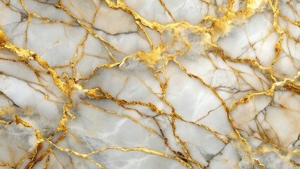 White Marble with Gold Veins