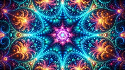 Kaleidoscope Fractal Starburst