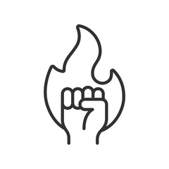 Motivation icon in line design. motivation, success, inspiration, teamwork, leadership, hybrid work, productivity on white background vector. Motivation editable stroke icon