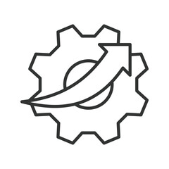 Flexible schedule icon in line design. flexible schedule, hybrid work, balance, productivity, teamwork, time management, planning on white background vector. Flexible schedule editable stroke icon