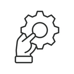 Management icon in line design. management, organization, leadership, hybrid work, productivity, teamwork, strategy on white background vector. Management editable stroke icon