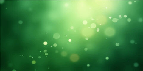 Bright green and blue defocused bokeh circles create a shiny abstract holiday background © Queality Full