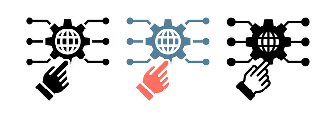 Digital Transformation Icon Collection Set  Glyph & Mixed Style  