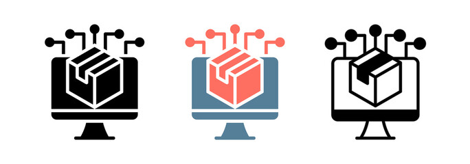 Technology Product Icon Collection Set  Glyph & Mixed Style  