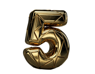 Golden shining metallic D symbol figure  isolated on white 