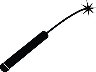 dynamite stick on white background.