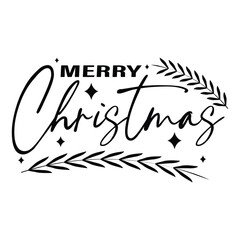 Merry Christmas  Christmas Ornament Minimal T-Shirt Design
