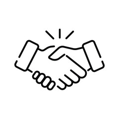 Obraz premium Iconic Handshake illustration representing agreement, partnership, and successful collaboration