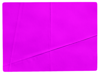 Pink adhesive glued wrinkled paper sticker label with transparent background cut out design element