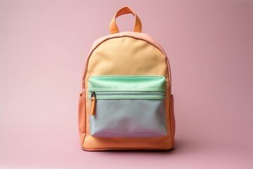 Colorful warm pastel gradient color canvas backpack