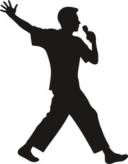 Creative design of hiphop rapper draw