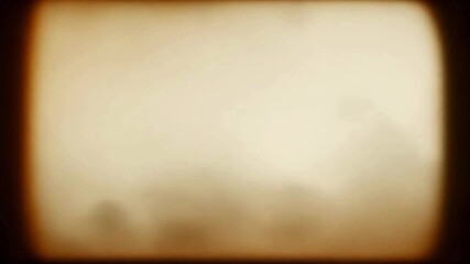 A vintage 8mm film projector overlay. Features a warm, dirty, flickering sepia frame with scratches, dust, and light leaks - Powered by Adobe