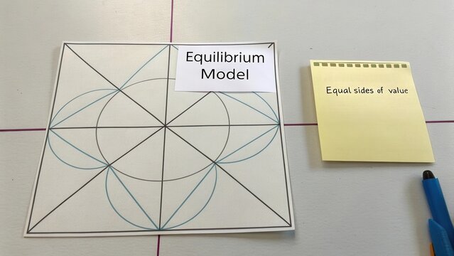Educational Graphical Representation of Equilibrium Model and Conceptual Note on Equal Sides of Value