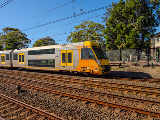 5 November 2025 passenger Train going through Summer Hill train station a suburban Sydney train Station NSW Australia